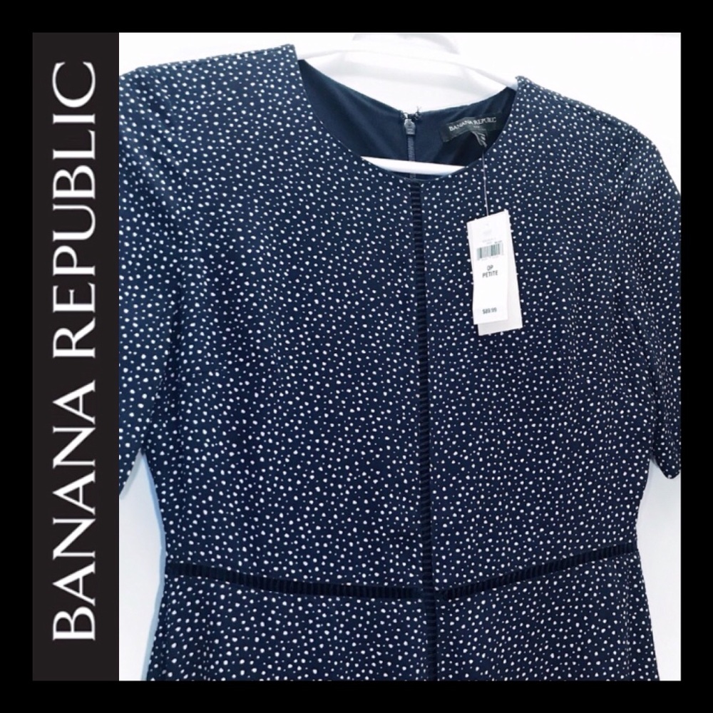 NWT Banana Republic Ladder Lace Polka Dot Dress 0P